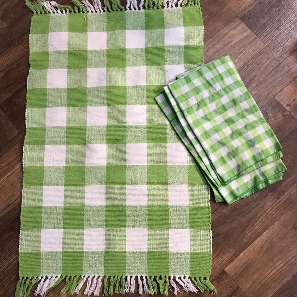 NWOT Rug and 4 valances